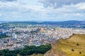 Arthur`s Seat, Edinburgh, Scotland - the view of the city centre and the Edinburgh Castle Royalty Free Stock Photo