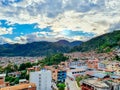 View of the city of Chanchamayo located in the department of Junin in Peru.