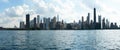 View of the city of Chicago from Lake Michigan, Illinois, United States. Royalty Free Stock Photo