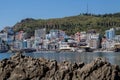 View of the city in Crimea, landscape with rocks Royalty Free Stock Photo