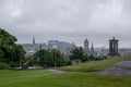 Cloudy sky over the city of Edinburgh taking photos from Calton Hill Royalty Free Stock Photo