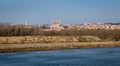 Selimiye and uc serefeli Mosque with river meric view in Edirne