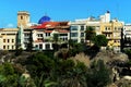 View of the city of Elche, listed as a UNESCO world heritage site due to palm groves Royalty Free Stock Photo