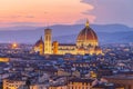 View of the city of Florence, cityscape of Italy