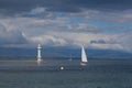 View of city of Geneva, the Leman Lake Royalty Free Stock Photo