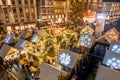 View from city hall Rathaus to Christmas market Christkindlmarkt Graz