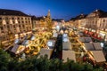 View from city hall Rathaus to Christmas market Christkindlmarkt Graz