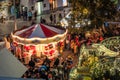 View from city hall Rathaus to Christmas market Christkindlmarkt Graz