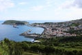 View of the city of Horta, Faial island, Azores Royalty Free Stock Photo