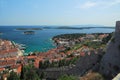 View of the city of Hvar from a fortress. Island Hvar. Croatia. Royalty Free Stock Photo