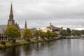 The City of Inverness Viewed over the River Ness in Scotland Royalty Free Stock Photo