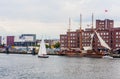 the city Kiel, the harbor and the coastline, North Germany