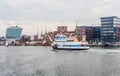 The city Kiel, the harbor and the coastline, North Germany