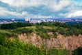 View of the citylandscape, sky nature, mountain