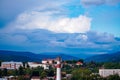 View of the citylandscape, sky nature, mountain