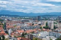 View on City of Ljubljana from the castle, Slovenia