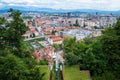 View on City of Ljubljana from the castle, Slovenia