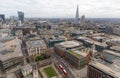 View of the City of London from St. Paul`s Cathedral. Royalty Free Stock Photo