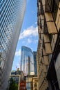 View in the City of London, UK, towards 22 Bishopsgate or TwentyTwo Royalty Free Stock Photo