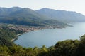 View on the city of Luino at Lago Maggiore, Italy