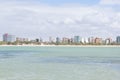 View of the city of Maceio, Alagoas. Beach of Pajucara.