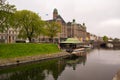 View of city Malmo with canal Royalty Free Stock Photo