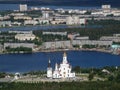 View of the city of Monchegorsk (Kola peninsula) from the top of the mountain