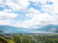 View of City Near Lake in Lake Lut Tawar Takengon, Aceh, Indonesia