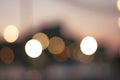 View of city night lights blurred bokeh background. Defocused ci Royalty Free Stock Photo