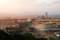 View of the city from the observation deck in Barcelona, Spain Royalty Free Stock Photo