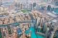 View of the city from the observation deck Burj Khalifa Royalty Free Stock Photo