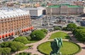 View of the city from observation deck summer day Royalty Free Stock Photo