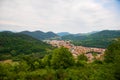 View of the city Olot. Girona, Spain Royalty Free Stock Photo