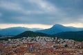View of the city Olot. Girona, Spain Royalty Free Stock Photo