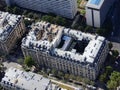 View of the city of Paris from the height of the Eiffel Tower