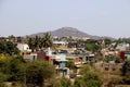 View of city and Parnera hill at valsad Royalty Free Stock Photo