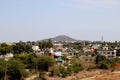 View of city and Parnera hill at valsad Royalty Free Stock Photo