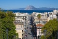 View of the city of Patras and the Gulf of Corinth from a hill Royalty Free Stock Photo
