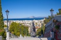 View of the city of Patras and the Gulf of Corinth from a hill Royalty Free Stock Photo