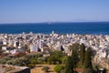 View of the city of Patras and the Gulf of Corinth from a hill Royalty Free Stock Photo