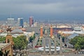 The view of the city from view point. T on a summer day. Barcelona, Spain Royalty Free Stock Photo