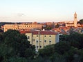 View of the city of Pula from the viewpoints of the Venetian fortress castel - Istria,Croatia / Pogled na grad Pulu sa vidikovaca Royalty Free Stock Photo