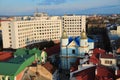 View on the city from Ratusha or Town Hall in Ivano-Frankivsk ci