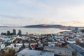 View of city of Reykjavik in Iceland