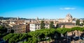 View of the city of Rome from the roof of the Capitol.