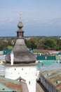 View of the city Rostov the great from the top of kremlin belfry