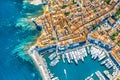 View of the city of Saint-Tropez, Provence, Cote d`Azur, a popular destination for travel in Europe Royalty Free Stock Photo