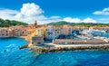 View of the city of Saint-Tropez, Provence, Cote d Azur, a popular destination for travel in Europe Royalty Free Stock Photo