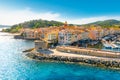 View of the city of Saint-Tropez, Provence, Cote d Azur, a popular destination for travel in Europe Royalty Free Stock Photo