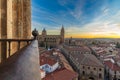 View of the city of Salamanca, in Spain, at sunset. Royalty Free Stock Photo